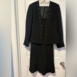 Elegant Black Dress and Jacket Set